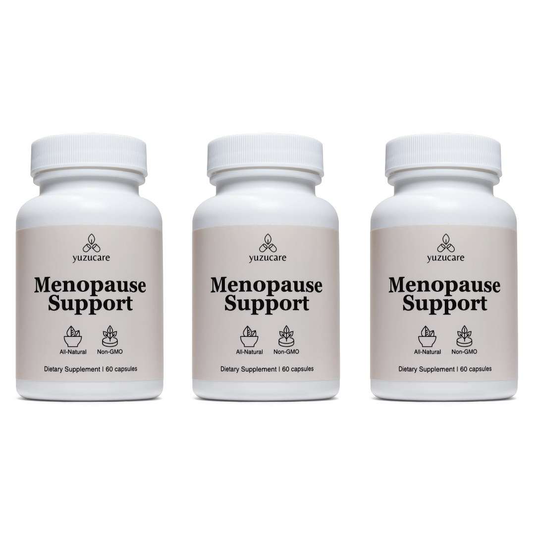 Yuzucare Menopause Support Supplement for Women (3-Pack) - All-Natural, Non-GMO Menopause Relief For Hot Flashes, Night Sweats - 180 Capsules
