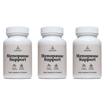Yuzucare Menopause Support Supplement for Women (3-Pack) - All-Natural, Non-GMO Menopause Relief For Hot Flashes, Night Sweats - 180 Capsules